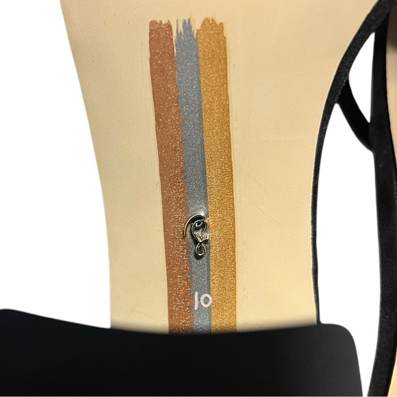 🌻NEW NWOT Sam Edelman Black Suede Leather "Yaro" Block Heel Sandals Size 10 - Picture 11 of 11